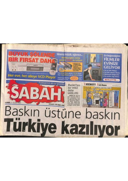 Sabah Gazetesi 21 Ocak 2000 - Ankarada Da Domuz Bağıyla Öldürülen Üç Ceset Çıkarıldı GZ96700