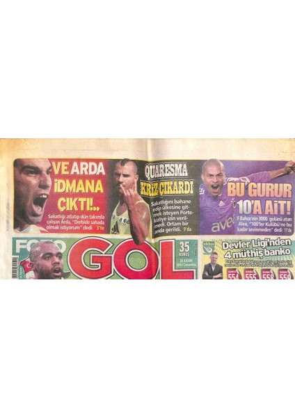 Foto Gol Gazetesi 24 Kasım 2010 - Fenerbahçenin Son Aşkı Makoun GZ104538