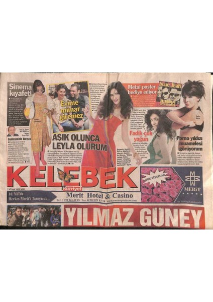 Hürriyet Gazetesi Kelebek Eki 7 Nisan 2009 - Mahsun Kırmızıgül Yılmaz Güney Iddiam Yok GZ116771