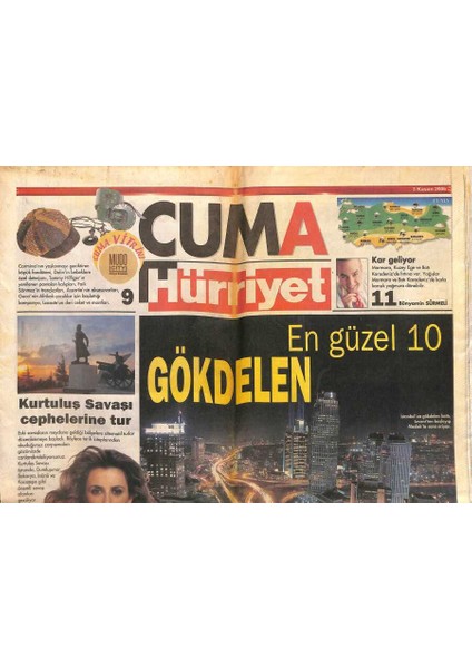 Hürriyet Gazetesi Cuma Eki 3 Kasım 2006 - Kurtuluş Savaşı Cephelerine Tur GZ116871