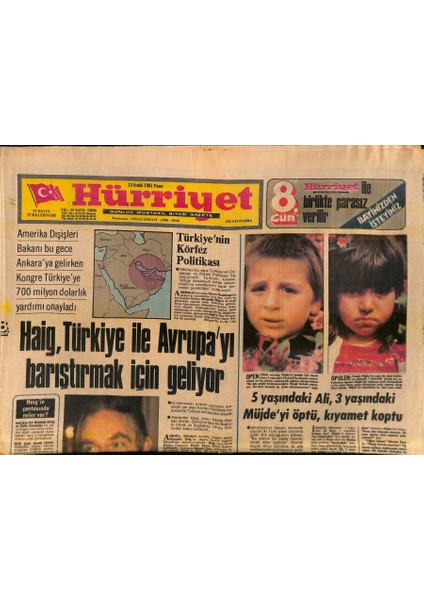 Hürriyet Gazetesi 13 Aralık 1981 - Muhammed Ali Clay , Para Uğruna Dayak Yedi GZ119131