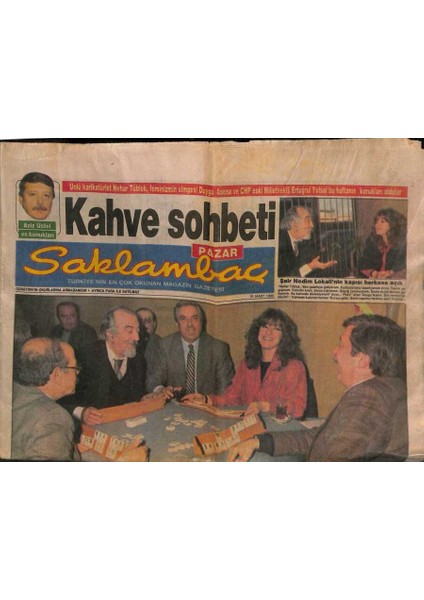 Günaydın Gazetesi Saklambaç Eki 25 Mart 1990 - Şair Nedim Lokalinin Kapısı Herkese Açık GZ113608