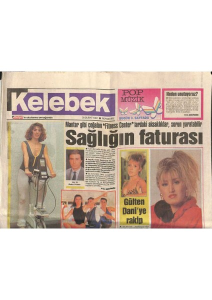 Hürriyet Gazetesi Kelebek Eki 28 Şubat 1991 - Yalçın Gülhan , Polonyalı Beatayı Unutamıyormuş GZ122896
