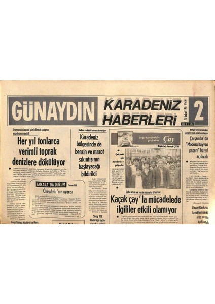 Günaydın Gazetesi Haber Eki 13 Şubat 1977 - Ünlü Sovyet Uçak Mühendisi Ilyuşin Öldü - Her Yıl Tonlarca Verimli Toprak Denizlere Dökülüyor GZ96189