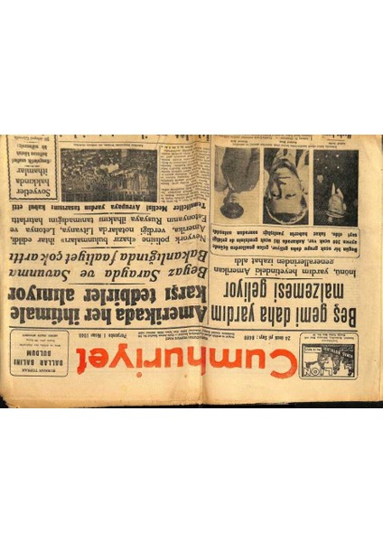 Cumhuriyet Gazetesi - 1 Nisan 1948 - Amerika Da Her Ihtimale Karşı Tedbirler Alınıyor GZ99441