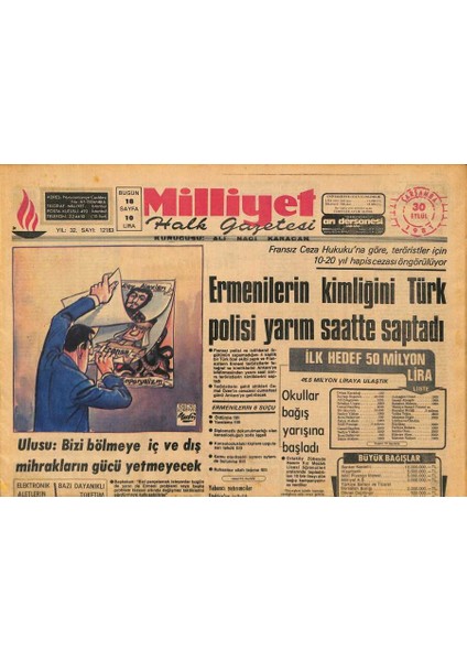 Milliyet Halk Gazetesi 30 Eylül 1981 - Kral Halid , Haccı Açtı , Kâbe Gülsuyu Ile Yıkandı - Trabzon Tur Ümidi Ile Çıkıyor GZ125998