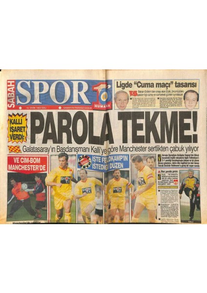 Sabah Gazetesi Spor Eki 19 Ekim 1993 - Fenerbahçede Beş As Sakat,beşiktaşa Hollandadan Büyük Ilgi GZ95086