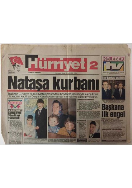 Hürriyet 2 Bölge Gazetesi 19 Nisan 1994 - Yeşil Kart Masalı ... GZ25274