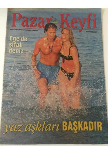 Sabah Gazetesi Pazar Keyfi Eki 2 Temmuz 1995 - Sıcak ve Şifalı Deniz GZ13519