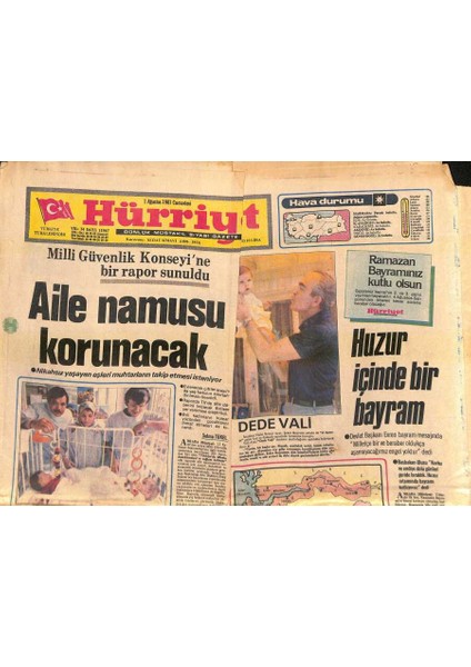 Hürriyet Gazetesi 1 Ağustos 1981 - Fenerbahçe , Güngör ve Erdoğan Sorununa El Attı GZ119154