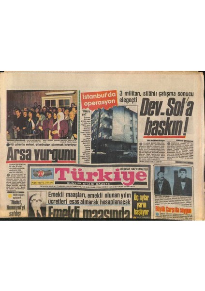 Türkiye Gazetesi 28 Şubat 1987 - Kıbrısta Ekonomik Zirve - Ermenilerde Siyasi Saldırı Hazırlığı GZ118647