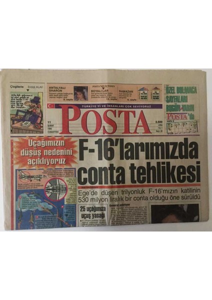 Posta Gazetesi 11 Şubat 1995 - Türkan Şoraya 150 Milyarlık Film GZ13332 fiyatları