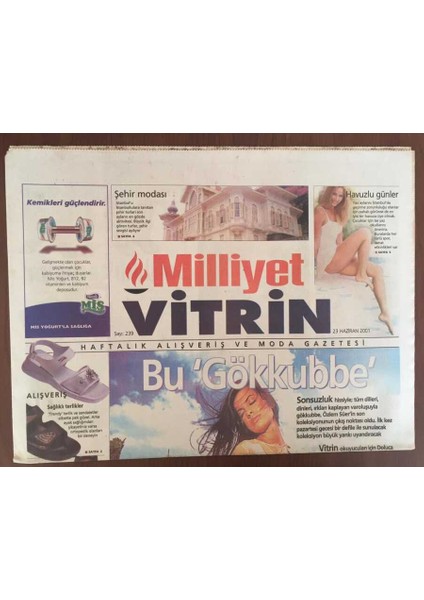 Milliyet Vitrin Gazetesi 23 Haziran 2001 - Istanbul Kazan Biz Kepçe Gezi GZ10020