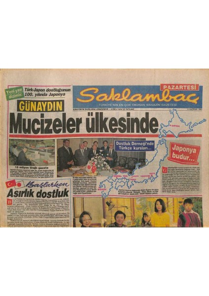 Günaydın Gazetesi Saklambaç Eki 4 Haziran 1990 - Mahmut Tuncer Türkücü Olduktan Sonra Karnım Doydu GZ126132