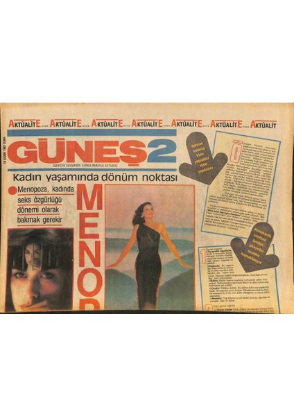 Güneş Gazetesi 2 Eki 18 Kasım 1983 - Kadın Yaşamında Dönüm Noktası GZ127171