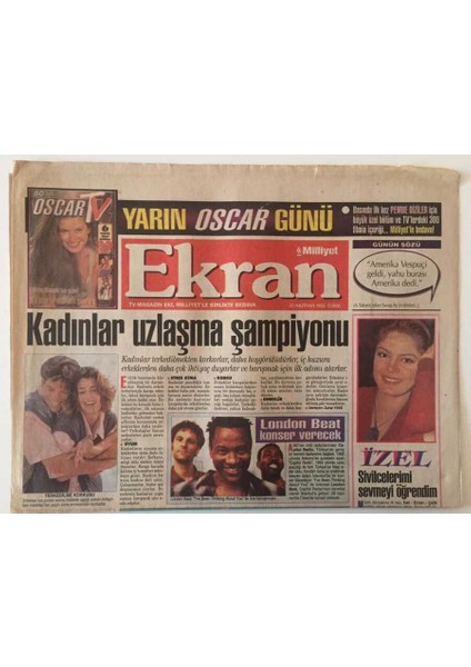 Milliyet Gazetesi Ekran Eki 23 Haziran 1995 - Kadınlar Uzlaşma Şampiyonu GZ22363