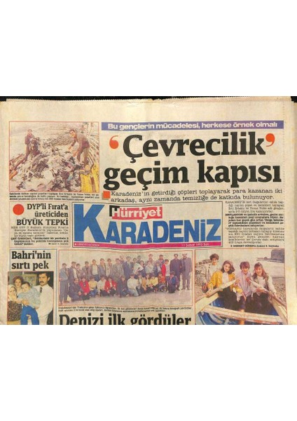 Hürriyet Gazetesi Karadeniz Eki 11 Şubat 1992 - Samsunspor Şokta ! - Orduda Evlerden Atık Madde Ücreti Alınacak GZ123005