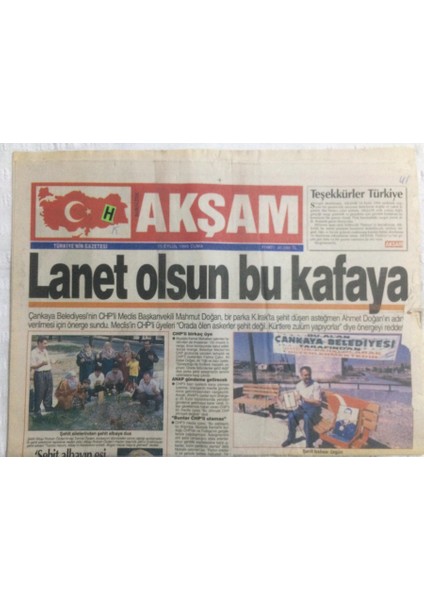 Akşam Gazetesi 15 Eylül 1995 - Lanet Olsun Bu Kafaya - GZ19554