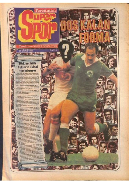 Tercüman Gazetesi Süper Spor Eki 26 Ocak 1983 - Eskişehirsporun Genç Takımı 16 Maçta 108 Gol Attı GZ126844