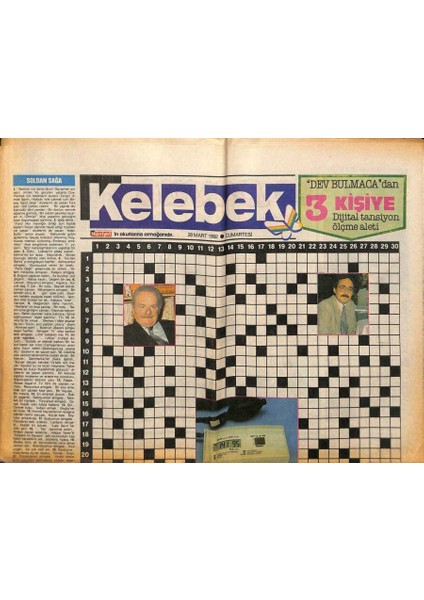 Hürriyet Gazetesi Kelebek Eki 28 Mart 1992 - Alkışlarımız Ankaralı Dörtlü Için , Dr. Skull Mucizesi GZ94158