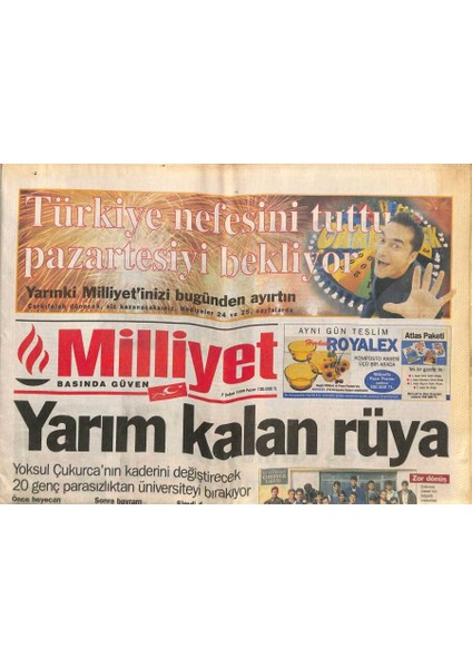 Milliyet Gazetesi 7 Şubat 1999 - Sony Ericsson Başkanı Türkiye Cepte Sıçradı GZ113490