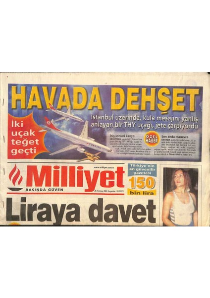 Milliyet Gazetesi 26 Temmuz 2001 - Galatasaraya Ihanet - Işte Hülya Avşarın Mucize Diyeti GZ126978