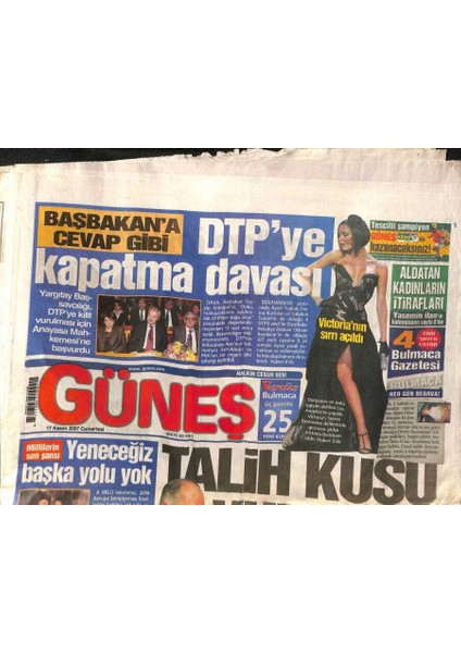 Güneş Gazetesi 17 Kasım 2007 - Victorias Secretin Sırrı Açıldı GZ113463