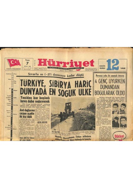 Hürriyet Gazetesi 7 Şubat 1965 - Shirley Temple Hollywooda Döndü - Ankara Halkının Yarısı Gecekonduda Yaşıyor GZ121882
