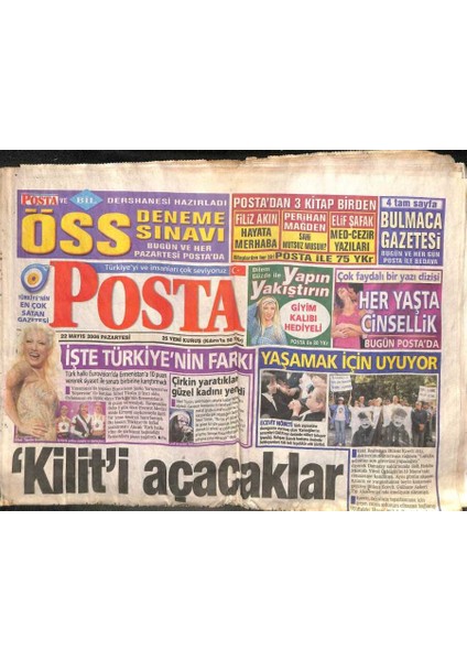 Posta Gazetesi 22 Mayıs 2006 - Aziz Yıldırım Aşkıyla Sokağa Döküldüler GZ113473