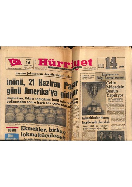 Hürriyet Gazetesi 14 Haziran 1964 - Münih Şehrinde Son 2 Ay Içerisinde 17 Türk Firması Faaliyete Geçti GZ91918