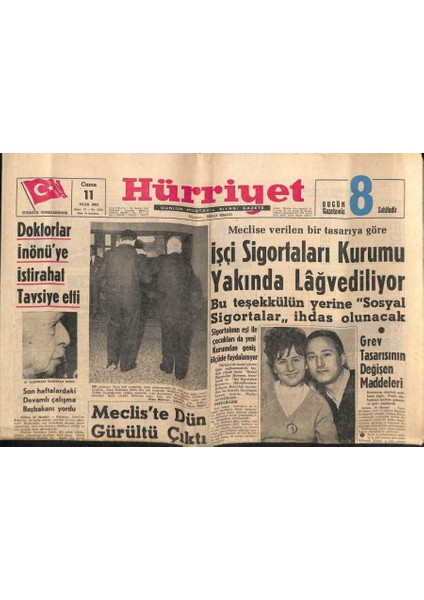 Hürriyet Gazetesi 11 Ocak 1963 - Amerikada Portatif Radyo ve Telefonlar,günün Modası Oldu-Bayan Yolga ve Yıldız Kenter Yılın Kadını Olarak Seçildiler GZ91972 fiyatları