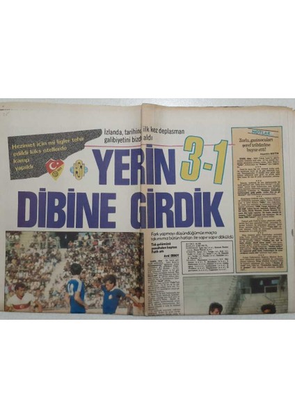Hürriyet Gazetesi - 25 Eylül 1980 - Izlanda Tarihinde Ilk Kez Deplasman Galibiyetini Bizden Aldı 3-1 GZ111728