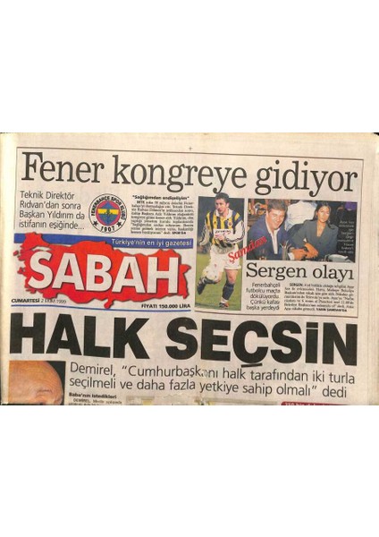 Sabah Gazetesi 2 Ekim 1999 - Ecevit Çifti , Gezinin Son Günü Baş Başa Romantik Bir Akşam Yemeği Yedi GZ96664
