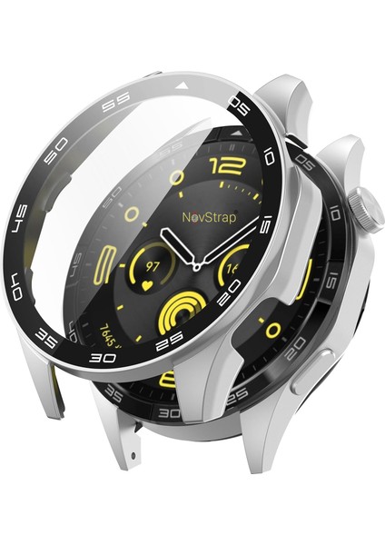 Novstrap Huawei Watch Gt4 46MM ile Uyumlu Ekran Koruyucu Temperli Cam Kasa Koruyucu Sayısal Kadranlı