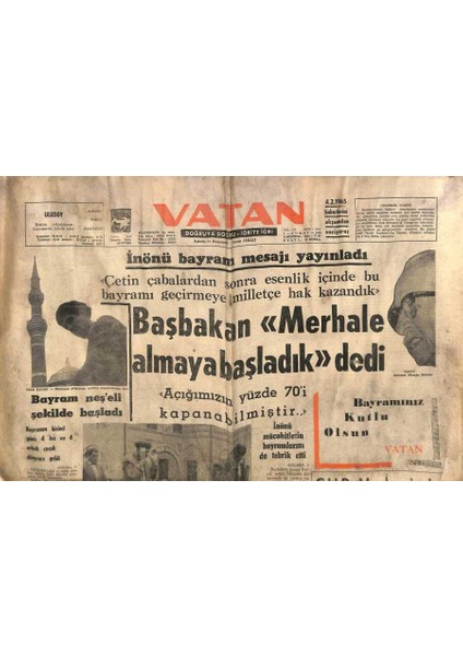 Vatan Gazetesi 4 Şubat 1965 - Sofia Lorenin Yeni Elbisesi GZ113104