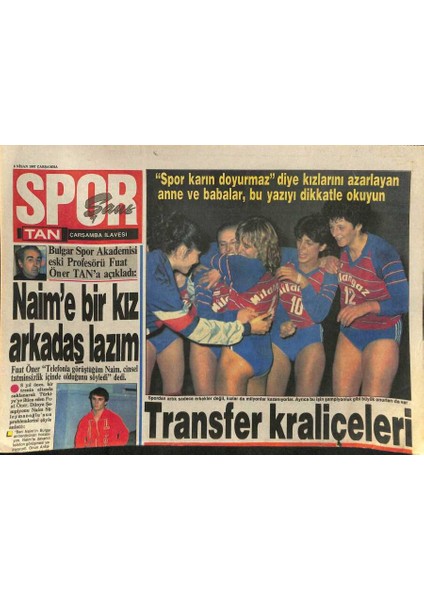 Tan Gazetesi Çarşamba Ilavesi 8 Nisan 1987 - Maradona 2. Defa Baba Oldu GZ116260
