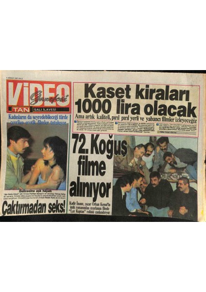 Tan Gazetesi Salı Ilavesi 7 Nisan 1987 - 72.koğuş Filme Alınıyor GZ116262