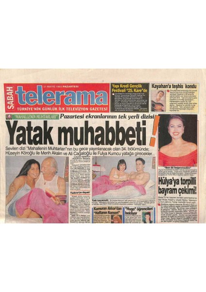 Sabah Gazetesi Telerama Eki 31 Mayıs 1993 - Abd , Bosnaya Müdahaleden Neden Vazgeçti ? GZ116295