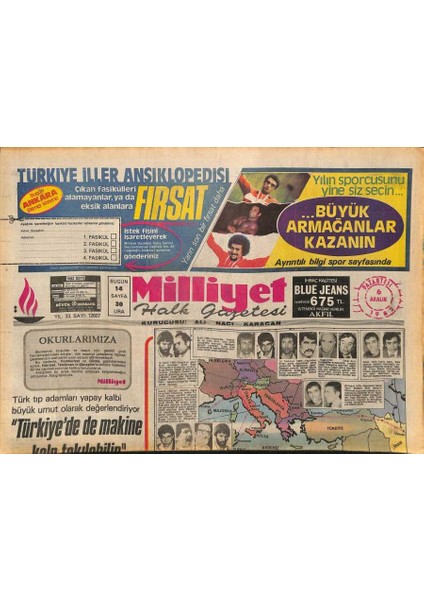 Milliyet Halk Gazetesi 6 Aralık 1982 - Savcı Martella , Türkiyeye Rapor Gönderdi Ağcayı Yurt Dışına Türk Mafyası Kaçırdı GZ126041