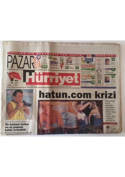 Hürriyet Pazar Gazetesi 5 Nisan 1998 - Politikacı Papendreunun Yazar Oğlu Ilk Kez Hürriyet Için Sessizliğini Bozdu - GZ16127 fiyatları