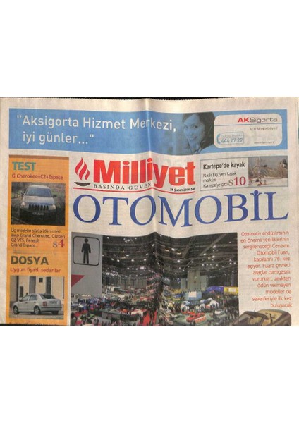 Milliyet Gazetesi Otomobil Eki 28 Şubat 2006 - Otomobilin Gövde Gösterisi Başlıyor GZ118132