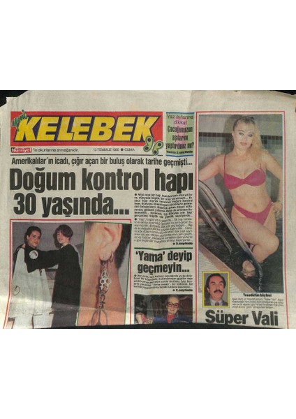 Hürriyet Gazetesi Kelebek Eki 13 Temmuz 1990 - Ataköy Yat Limanı Avrupadaki Emsallerini Aratmıyor... GZ122891