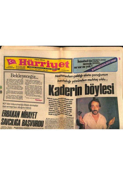 Hürriyet Gazetesi 29 Ağustos 1980 - Salako Şimdi De Politikacı Oldu GZ117475