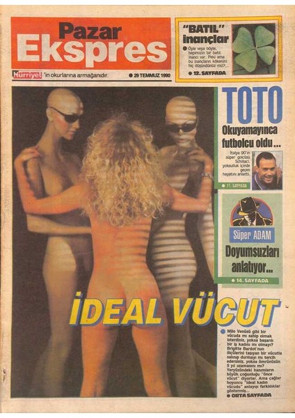 Hürriyet Gazetesi Pazar Ekspres Eki 29 Temmuz 1990 - Günümüzde Bireysellik Önem Kazandı - Marilyn Monroe-Tina Turner-Madonna GZ126837 fiyatları