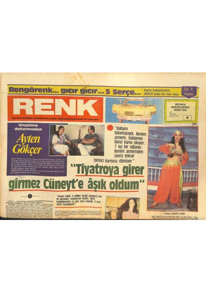 Milliyet Gazetesi Renk Eki 28 Kasım 1983 - Ayten Gökçerin Albümünden - Ibrahim Tatlısesin Keyfine Diyecek Yok GZ126960