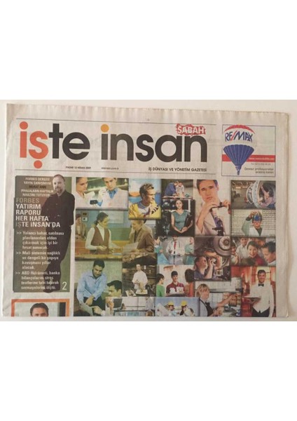 Sabah Gazetesi Işte Insan Eki 12 Nisan 2009 - Turkcellden Tersine Beyin Göçü Seferberliği GZ26484