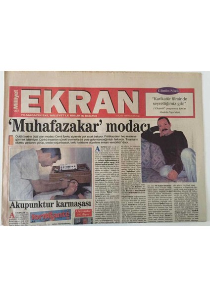 Milliyet Gazetesi Ekran Eki 4 Ocak 1995 - Muhafazakar Modacı Cemil Ipekçi GZ25085
