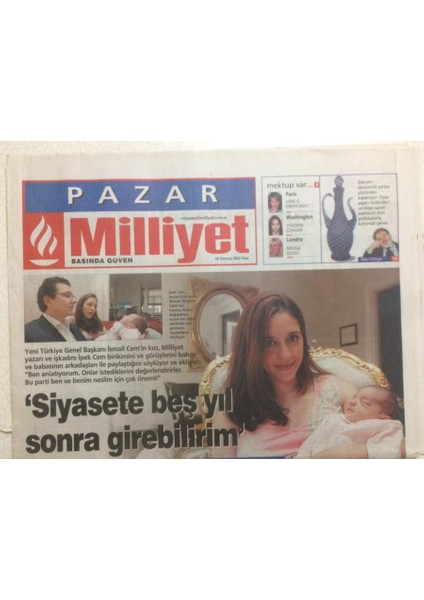 Milliyet Gazetesi Pazar Eki 28 Temmuz 2002 - Kim Smithi Bir Türk Yarattı, Yeşilçamın Otelleri Eskidi GZ24545
