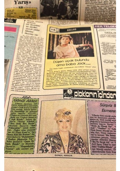 Tercüman Gazetesi 7 Şubat 1982 - Plakların Içinden Gönül Akkor - Ulusu Para Herşey Değildir GZ126922 fiyatları