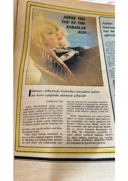 Tercüman Gazetesi 25 Şubat 1982 - Gönül Akkor , Yeni Yaşı Ile Yeni Kararlar Aldı... - Evren Bulgaristanda... GZ127683 fiyatları